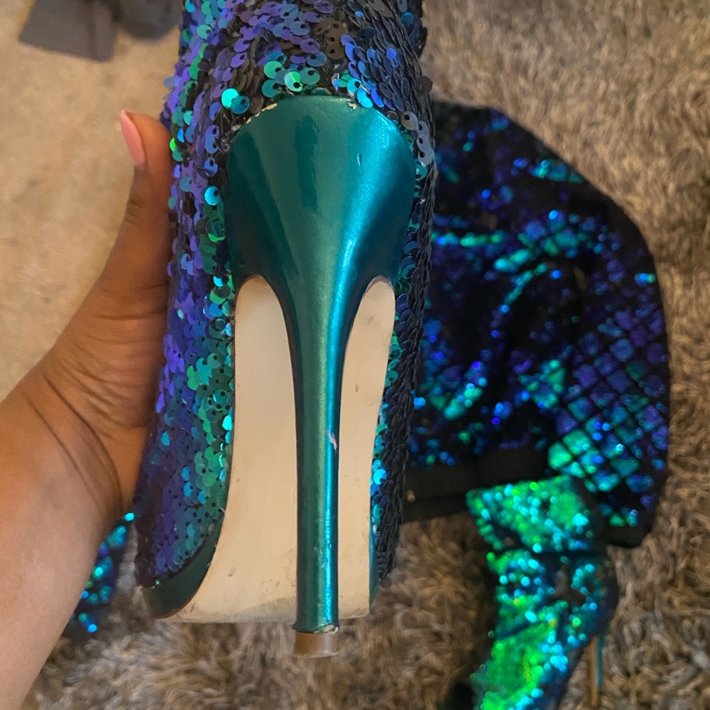 Sequined Open Toe Boogie - image 2